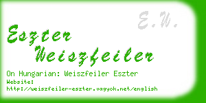 eszter weiszfeiler business card